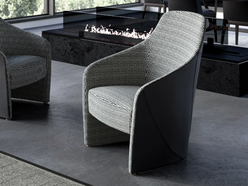 KAROL - Fabric armchair with armrests by Tremolada - view 2