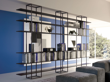 SQUARE - Freestanding open metal bookcase by Tremolada - view 2