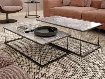 THIN - Rectangular marble coffee table by Tremolada - view 2