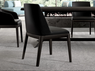 TINA - Upholstered leather chair by Tremolada - view 2
