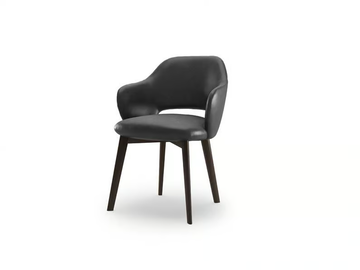 VIVIAN - Upholstered leather chair with armrests by Tremolada - view 3