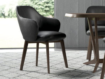 VIVIAN - Upholstered leather chair with armrests by Tremolada - view 2