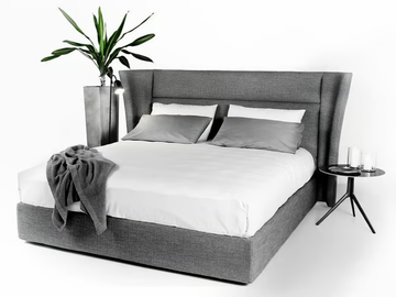 DAVID - Fabric double bed with upholstered headboard by Tremolada - view 3