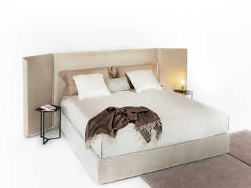 MICK - Fabric double bed with upholstered headboard by Tremolada - view 2