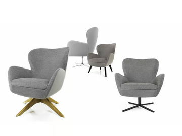 BRITNEY - Swivel fabric armchair with armrests by Tremolada - view 3