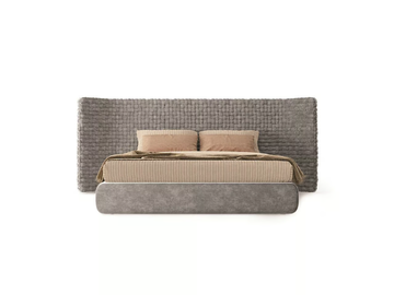 AZUL - Upholstered velvet double bed by Turri - view 3