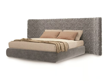 AZUL - Upholstered velvet double bed by Turri - view 2
