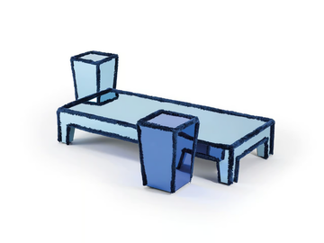 AZUL - Glass high side table by Turri - view 3
