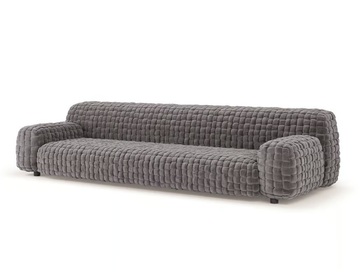 AZUL - 3 seater velvet sofa by Turri - view 2