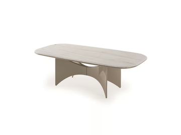 BLUES - Rectangular wooden and marble table by Turri - view 3