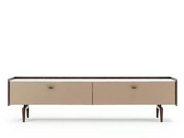 BLUES - Low wooden TV cabinet by Turri - view 2