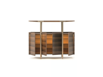 DOMUS - Wooden highboard with doors by Turri - view 3