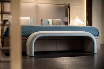 ECLIPSE - Upholstered fabric bench by Turri - view 3