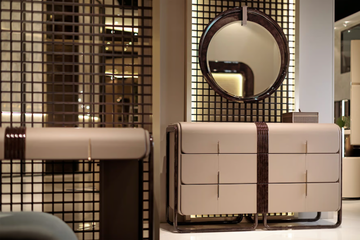 ECLIPSE - Leather chest of drawers by Turri - view 3