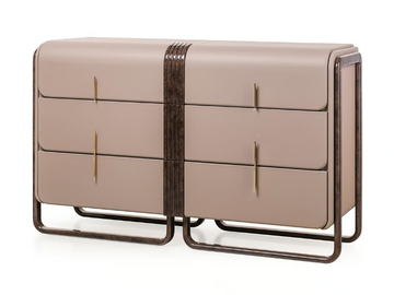 ECLIPSE - Leather chest of drawers by Turri - view 2