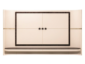 ECLIPSE - Leather TV cabinet with drawers by Turri - view 3