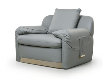 ECLIPSE - Leather armchair with armrests by Turri - view 2