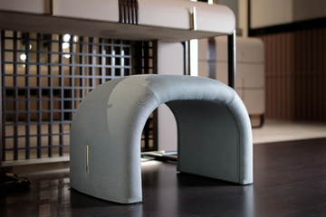ECLIPSE - Upholstered rectangular fabric pouf by Turri - view 3