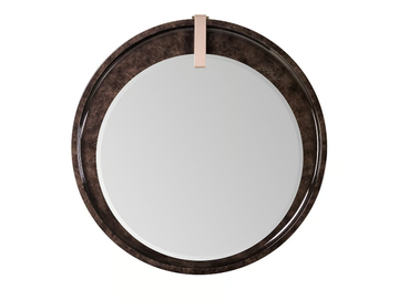 ECLIPSE - Round framed wooden mirror by Turri - view 2