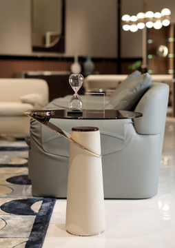 ECLIPSE - Round glass coffee table for living room by Turri - view 3