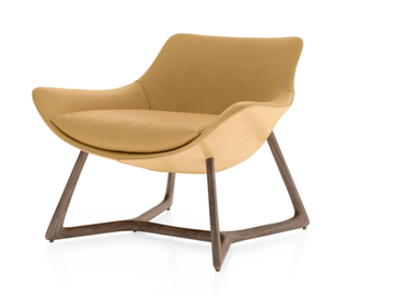 HARP - Leather armchair by Turri - view 2