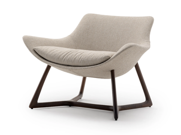 HARP - Fabric armchair by Turri - view 2