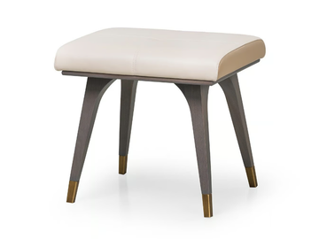 MELTING LIGHT - Low upholstered leather stool by Turri - view 2