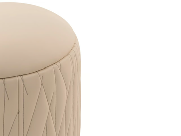 ROMA - Round leather pouf by Turri - view 3