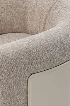 SOUL - Swivel fabric armchair with armrests by Turri - view 3