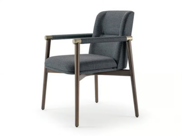 ATELIER - Fabric chair with armrests by Turri - view 2