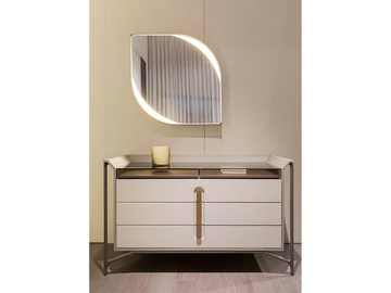 VINE - Leather chest of drawers with integrated handles by Turri - view 3