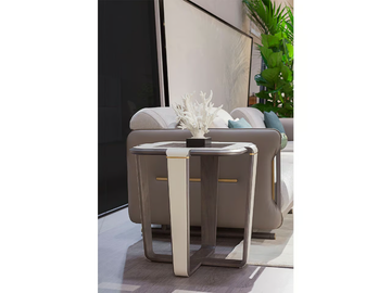 VINE - Square solid wood and leather coffee table by Turri - view 3