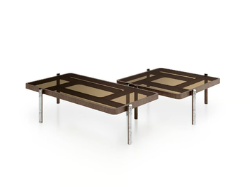 VISION - Square glass coffee table by Turri - view 3