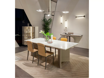 ZERO - Rectangular marble and leather table by Turri - view 3