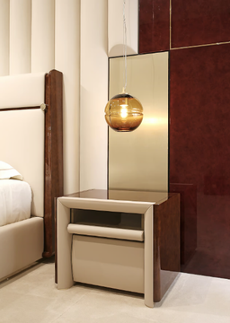 MADISON - Wooden bedside table with drawers by Turri - view 3