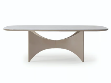 BLUES - Rectangular wooden and marble table by Turri - view 2