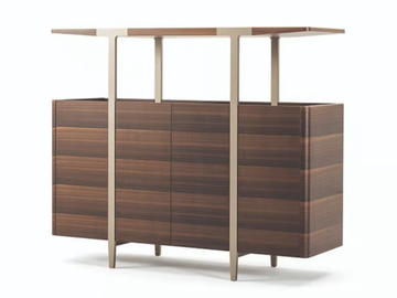 DOMUS - Wooden highboard with doors by Turri - view 2