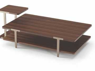 DOMUS - Low rectangular wooden coffee table by Turri - view 2