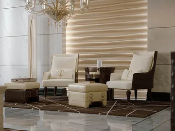 NUMERO TRE - Bergere leather lobby chair by Turri - view 2