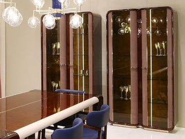 MADISON - Wood and glass display cabinet by Turri - view 2