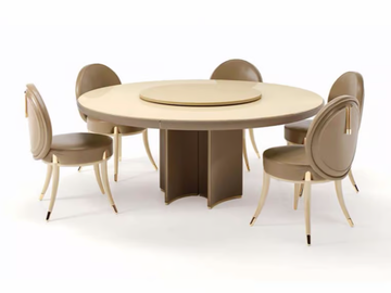 NOIR - Round marble contract table with Lazy Susan by Turri - view 2