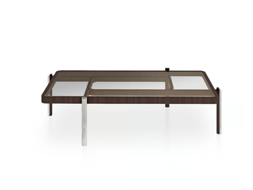 VISION - Rectangular glass coffee table by Turri - view 2