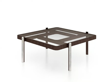 VISION - Square glass coffee table by Turri - view 2