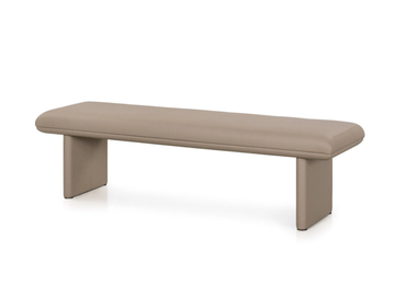 ZERO - Upholstered leather bench by Turri - view 2