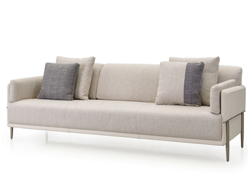 ZERO - Fabric and leather sofa by Turri - view 2