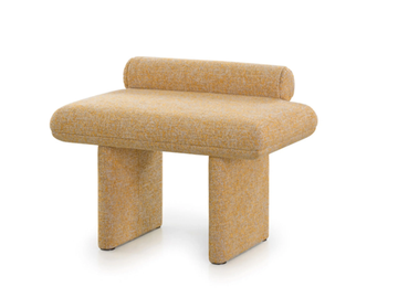 ZERO - Low upholstered fabric stool by Turri - view 2