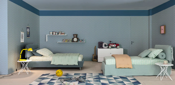 GISELLE - Single bed with upholstered headboard by Twils - view 3