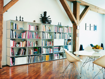 USM HALLER BOOKSHELVES - Open sectional metal bookcase by USM - view 2
