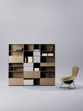 USM HALLER E - Modular shelving unit with built-in lights by USM - view 3