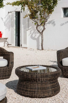 AGORÀ - Round low WaProLace® garden side table by Unopiù - view 3